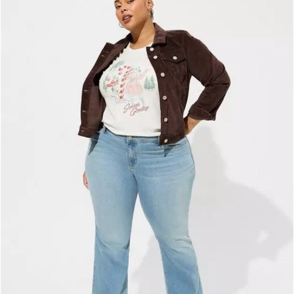Torrid New Brown Corduroy Trucker Jacket 1 - Picture 5 of 6